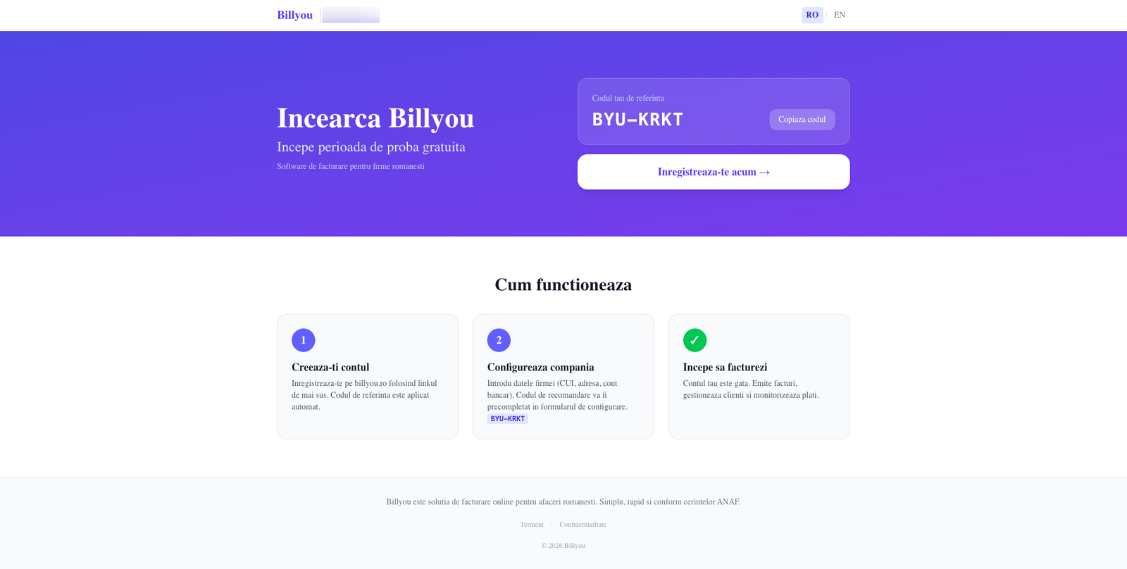Recomanzi Billyou, castigi comision in aplicatia Billyou